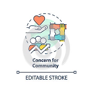 Concern for community concept icon