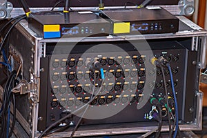 Concert equipment. Splitter for connecting audio equipment