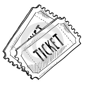 Concert or event ticket drawing