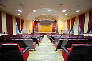 Concert hall and empty stage