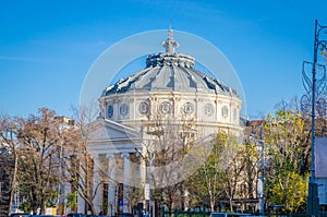 Concert hall Romanian Atheneum in Bucharest, Romania