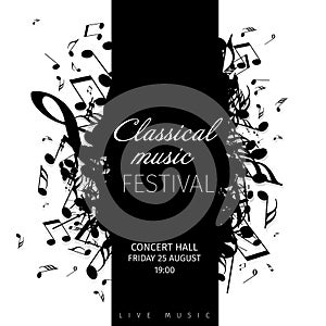 Concert poster template for print photo