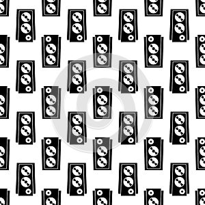Concert speaker pattern seamless vector