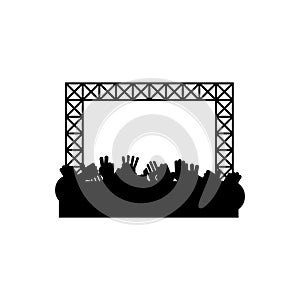 Concert stage icon - vector illustration.