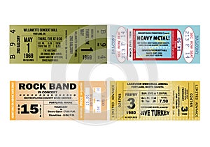 Concert Ticket Illustrations