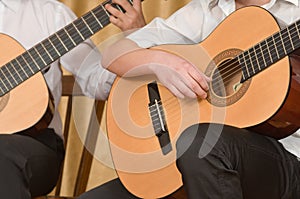 Concert of young guitarists.