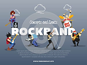 Concerts and events rockband banner