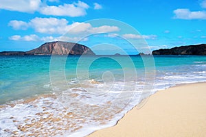 Conchas Beach in La Graciosa, Canary Islands, Spain