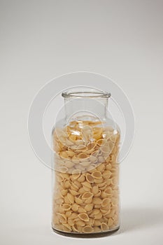 Conchiglie pasta in a jar