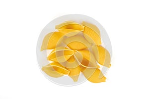 Conchiglioni pasta shells , isolated on a white background.