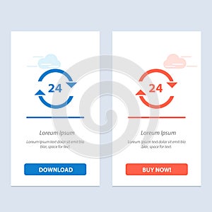 Concierge, Hotel, None, Round The Clock, Service, Stop  Blue and Red Download and Buy Now web Widget Card Template photo