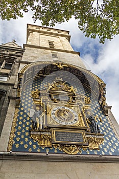 The Conciergerie clock in old Paris