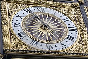 The Conciergerie clock in old Paris