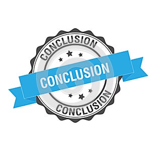 Conclusion stamp illustration