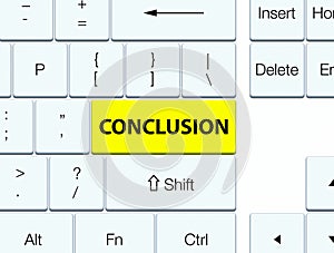 Conclusion yellow keyboard button