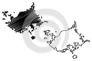 Concord City, North Carolina (United States cities, United States of America, us, usa city) map vector illustration,