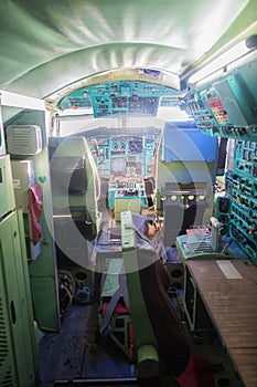 Concorde plane cabine in the stuttgart plane museum