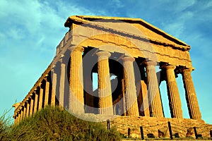 Concordia greek temple ruins. Agrigento, Italy