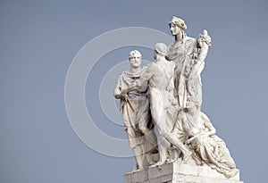 The Concordia, pacification between the monarchy and the people. Altare della Patria Venice Square, R photo