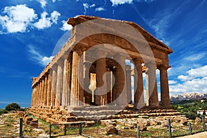 Concordia Temple in Agrigento archaeological park. Sicily