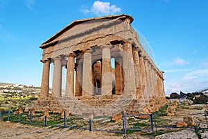 Concordia temple in Agrigento, Sicily, Italy photo