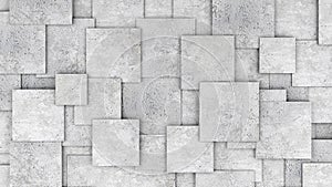Concrete 3d cube wall as background or wallpaper