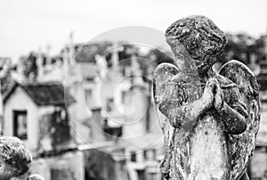 Concrete Angel at cemetery