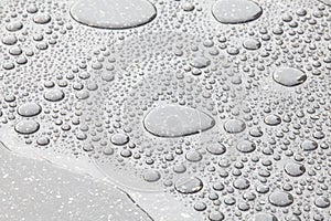 Concrete background with drops