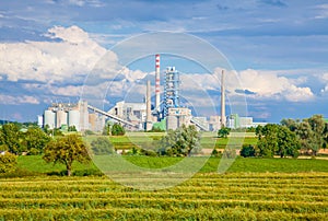 Concrete batching plant,blue sky