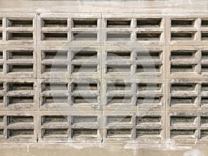 Concrete block air vents.