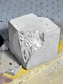 Concrete block destroyed