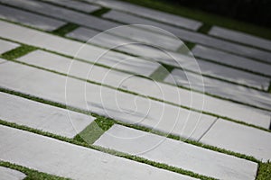 Concrete block driveway