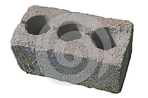 Concrete block isolated on white background