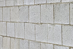 Concrete block wall