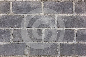 Concrete block wall seamless background texture, dirty, grey color, front view