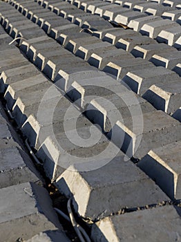 concrete bonded blocks for strengthening the river slope photo