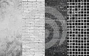 Concrete, Bricks, Stone Slate and Mosaic Tiles Texture, Wall and Floor Material Choices Selection