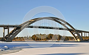 Concrete bridge in archipelago photo