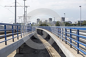 Concrete bridge in the city