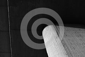 Concrete bridge construction low angular view