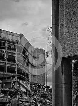 Concrete Building during demolition