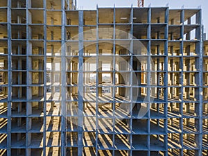 Concrete cells of the new multi appartment building