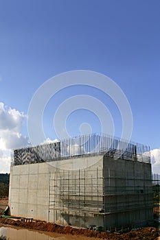 Concrete column reinforced steel for a road