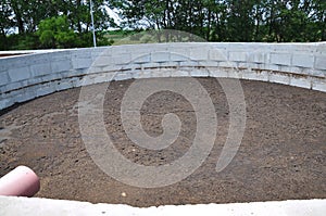 Concrete compost for manure on a farm