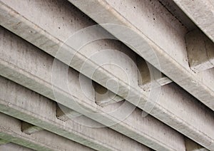 Concrete construction for highway bridge from beneath