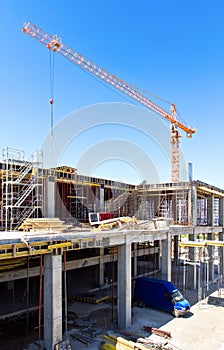 Concrete construction site