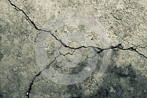 Concrete crack texture background.