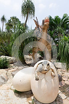 Concrete dinosaurs in Thailand