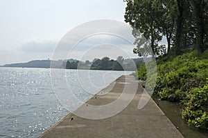 Concrete dock and walkway