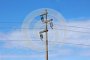 Concrete electrical power line utility pole